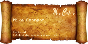Mika Csongor névjegykártya