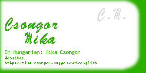 csongor mika business card